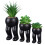 3PCS Artificial Succulent Plants in Ceramic Pots with Tray 3