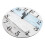 (Light Grey) 10in Frameless 3D Round Wall Clock Dark Brown 5