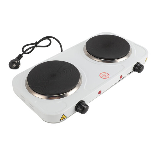 Double Cast Iron Burner 2000W Electric Hot Plate 5 Level Control 2