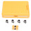 (Orange) Rolling Toy Storage Bin with Lid Wheels Orange 1