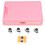 (Pink) Rolling Toy Storage Bin with Lid Wheels Orange 1