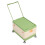 (Green) Rolling Toy Storage Bin with Lid Wheels Orange 2