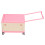 (Pink) Rolling Toy Storage Bin with Lid Wheels Orange 3