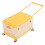 (Orange) Rolling Toy Storage Bin with Lid Wheels Orange 4
