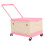 (Pink) Rolling Toy Storage Bin with Lid Wheels Orange 2