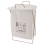 (Type A S) Iron Frame Folding Laundry Basket Waterproof Cotton Linen S 2