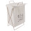 (Type A S) Iron Frame Folding Laundry Basket Waterproof Cotton Linen S 3