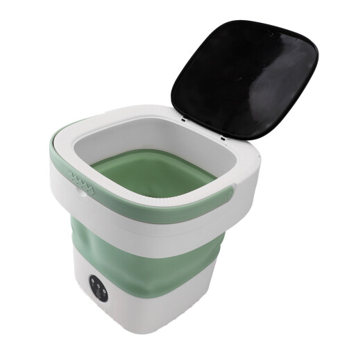 (US Plug) 12L Portable Mini Foldable Washing Machine Spin Dryer 100-240V EU 1