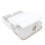 (White) Large Cosmetic Organizer Box Plastic Dust Proof with Handle Lid White 3