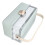 (Green) Large Cosmetic Organizer Box Plastic Dust Proof with Handle Lid White 4