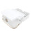 (White) Large Cosmetic Organizer Box Plastic Dust Proof with Handle Lid White 2