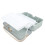 (Green) Large Cosmetic Organizer Box Plastic Dust Proof with Handle Lid White 5