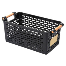 Plastic Storage Basket Multifunctional Hollow Desktop with Handle