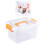 (Large) Plastic Storage Bin Latching Buckles Portable Handle Clear Medium 5