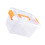 (Medium) Plastic Storage Bin Latching Buckles Portable Handle Clear Medium 4