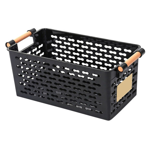 Plastic Storage Basket Multifunctional Hollow Desktop with Handle 2