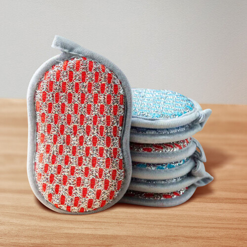 Dual Sided Reusable Scrub Sponge for Kitchen Dishwashing 1