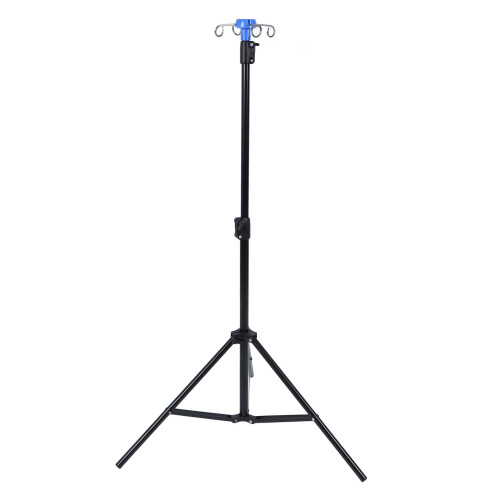 IV Pole Stand with Hook Portable Collapsible Floor Stand 1
