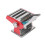 (Red) Manual Dough Roller Machine Stainless Steel Adjustable Thickness 4