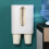 Paper Cup Dispenser Pull Type Wall Mounted Double Tube with Window 5