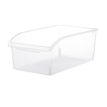 Curved Mouth Clear Plastic Pantry Organizer Large Food Basket