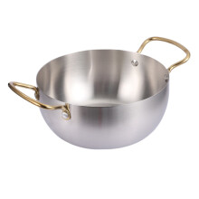 Stovetop Ramen Pot Double Handle Stainless Steel Korean Noodle Pot