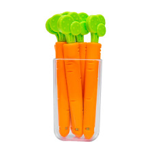 5Pcs Carrot Shape Reusable Food Sealing Clips with Magnet Storage