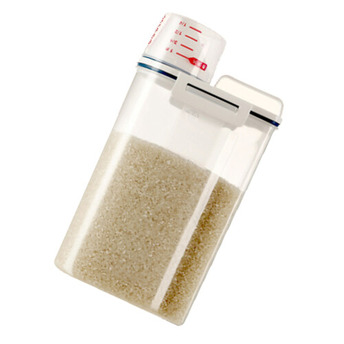 Airtight Rice Container Clear Double Sealed Cereal Flour Storage 2