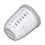 (White) Plastic Fruit Draining Cup Portable Leakproof with Fork Blue 2