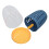 (Blue) Plastic Fruit Draining Cup Portable Leakproof with Fork Blue 2