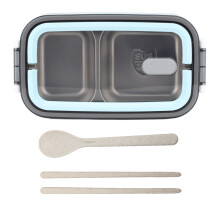(Light Blue) 2 Layer 1400ml Stainless Steel Bento Box Leakproof Green