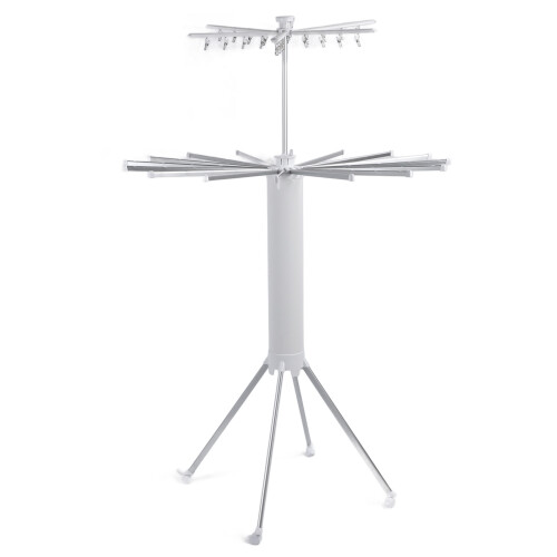 (Upgraded Version 02) Foldable Tripod Clothes Drying Rack Space Saving Indoor Outdoor 2