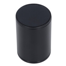 (Black) Mini Press Trash Can Car Aluminum Garbage Bin M Red