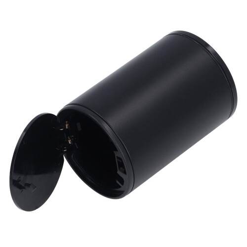 (Black) Mini Press Trash Can Car Aluminum Garbage Bin M Red 1