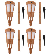 4PCS LED Solar Torch Flame Lights Waterproof Outdoor Decor