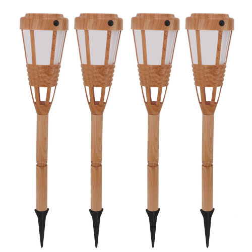 4PCS LED Solar Torch Flame Lights Waterproof Outdoor Decor 1