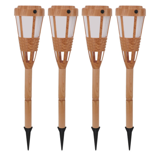 4PCS LED Solar Torch Flame Lights Waterproof Outdoor Decor 2