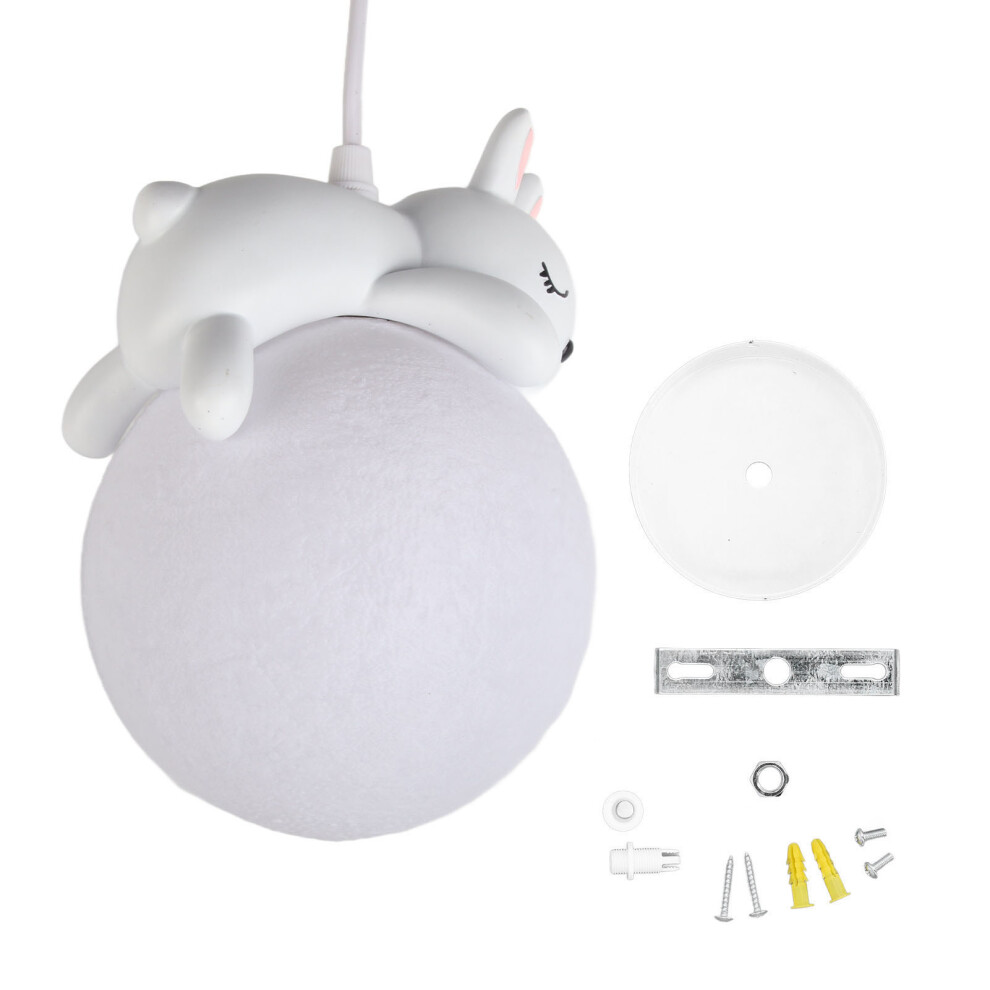 Rabbit Pendant Light Retro White Resin Chandelier Kitchen Bedroom-image-OPC-PMKCGKP-NEW
