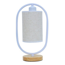 Bedside Lamp 5W LED 3 Colors Decorative Fabric Table Lamp for Bedroom