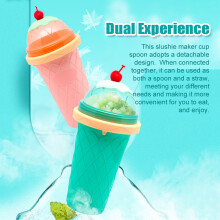 Smoothie Cups with Lids Straws DIY Frozen Slushy for Kids Family