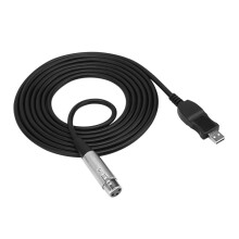 USB Male to XLR Female Mic Adapter Cable Black
