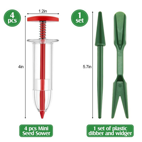 6 Pcs Small Seed Spreader Manual Dibber Set Vegetables Flowers