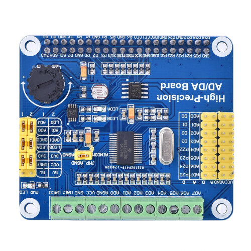 High Precision AD DA Expansion Board for Raspberry Pi A+/B+/2 B