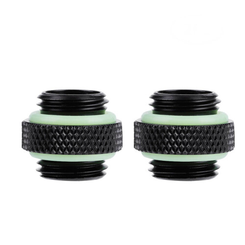 2Pcs Water Cooling Dual External Thread Hose Adapter