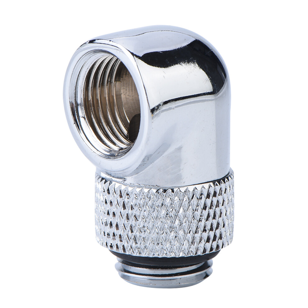 90 Degree Rotary Tube Fitting Pc Water Cooling G1/4 Elbow Silver 588248734890