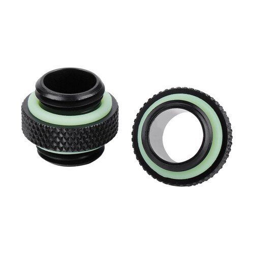 2Pcs Water Cooling Dual External Thread Hose Adapter 1