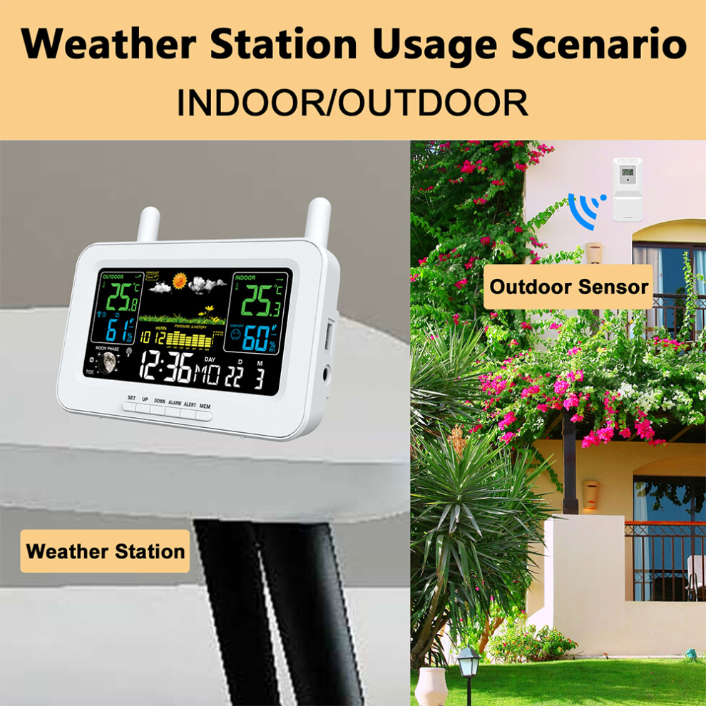 Wireless Weather Station Thermometer Lcd Humidity Monitor 588248870956