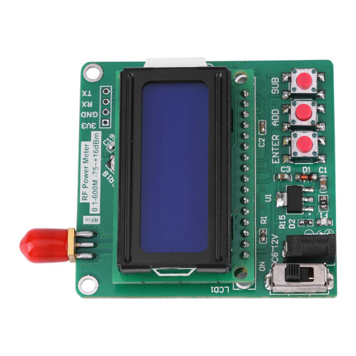 Digital LCD RF Power Meter -75~16 dBm 1-600MHz 2