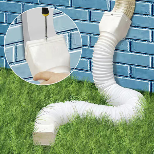 2 Pack Flexible Downspout Extender 3x4in 2x3in 21-60in 2