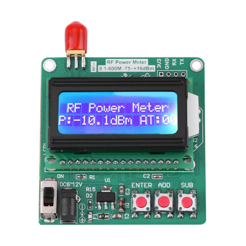 Digital LCD RF Power Meter -75~16 dBm 1-600MHz 1